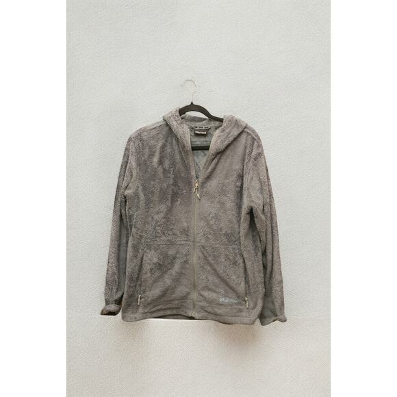 Marmot Women’s Fuzzy Fleece Zip-Up Hoodie – Gray Plush Soft Jacket (XL) - Picture 1 of 4